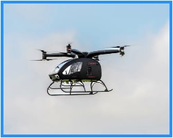 NASA e Moog cantarolando em testes de ruído de táxi aéreo