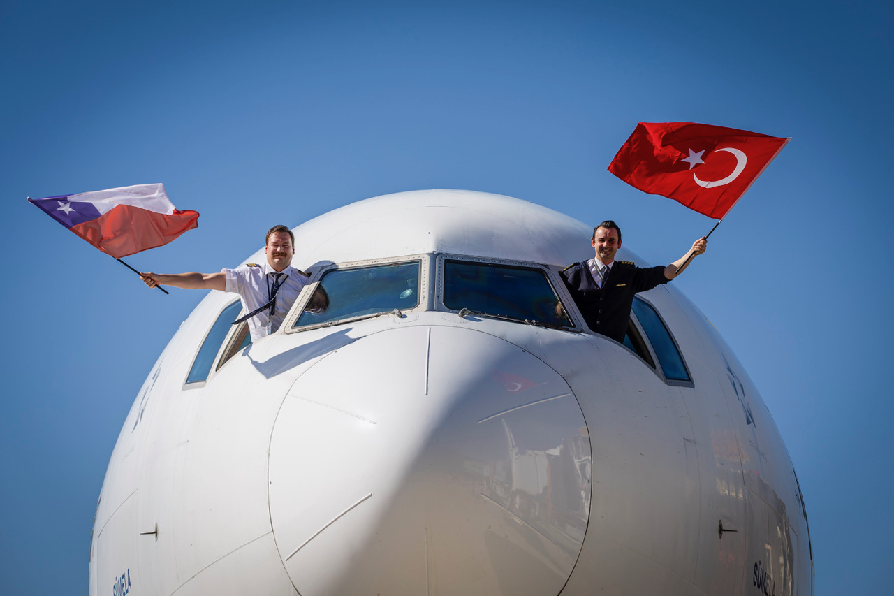 Turkish Airlines bate recorde mundial ao iniciar voos para Santiago no Chile