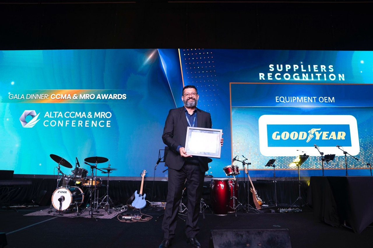 Goodyear é reconhecida como melhor fornecedora OEM na principal conferência de manutenção aeronáutica da América Latina