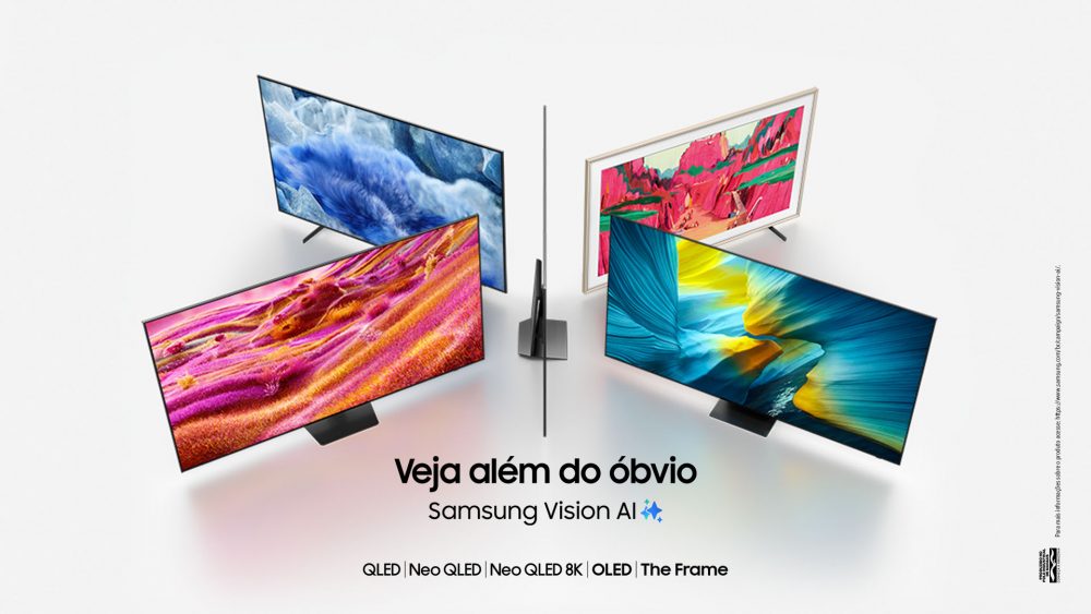Samsung apresenta novas TVs Neo QLED, Neo QLED 8K, OLED e The Frame Pro otimizadas com Vision AI