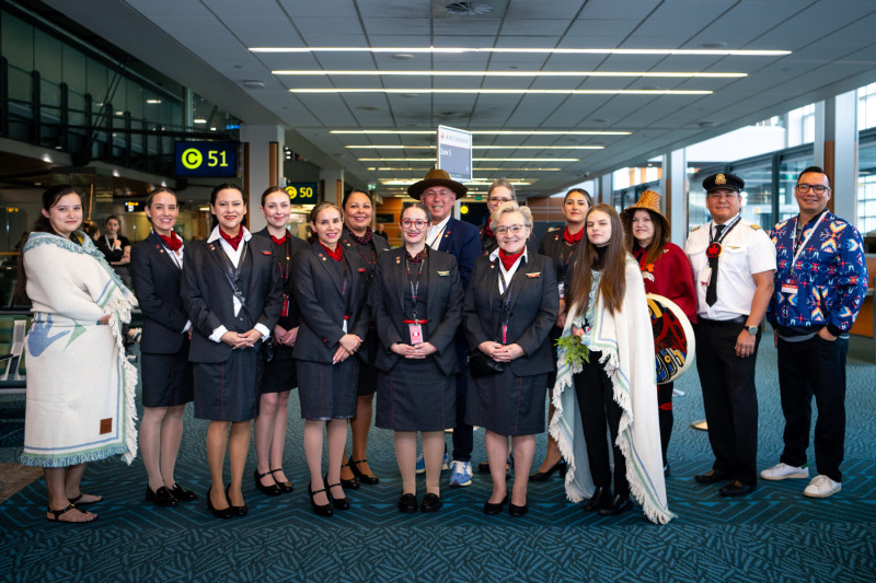 A Air Canada marca o voo AC34 YVR-YYZ em 27 de abril de 2025 como um voo comemorativo aos indígenas