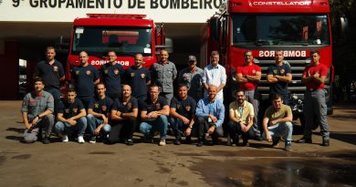 Bombeiros do Aeroporto Leite Lopes realizam visita técnica ao 9º batalhão de Ribeirão Preto-SP